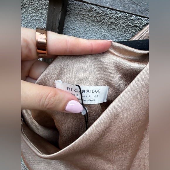 Bec + Bridge THE DREAMER ASYM DRESS in golden New with Tags! - Picture 8 of 12